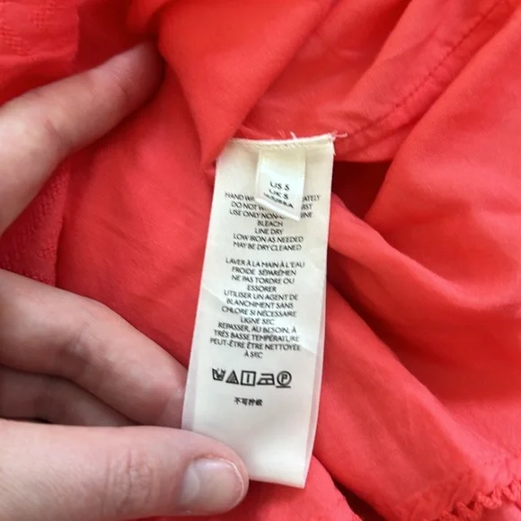 By Anthropologie coral embroidered tunic dress s - Picture 6 of 10